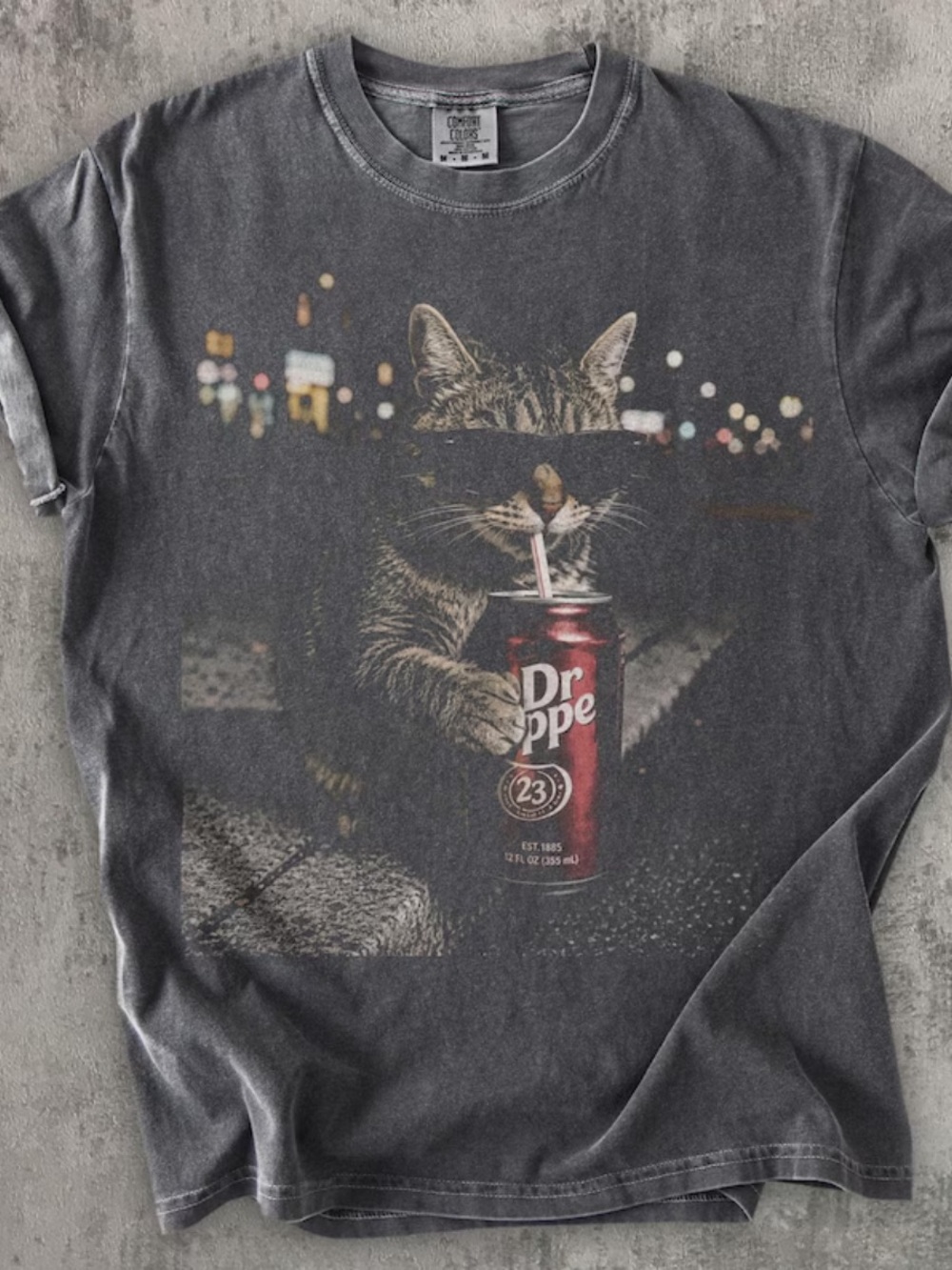 Comfort Pepper Cat & Soda Graphic Tee